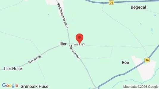 Lagerlokaler til salg i Ans By - kort over placeringen