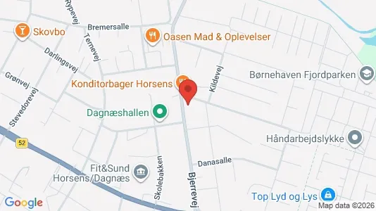 Boligudlejningsejendomme til salg i Horsens - kort over placeringen