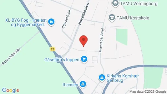Erhvervslejemål til salg i Vordingborg - kort over placeringen