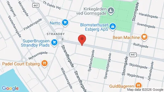 Boligudlejningsejendomme til salg i Esbjerg Centrum - kort over placeringen