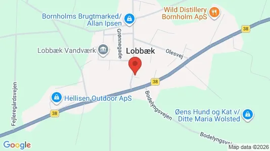 Boligudlejningsejendomme til salg i Aakirkeby - kort over placeringen