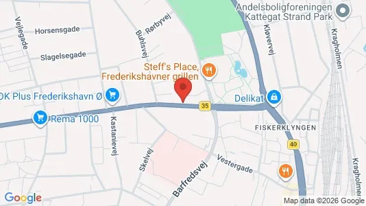 Boligudlejningsejendomme til salg i Frederikshavn - kort over placeringen