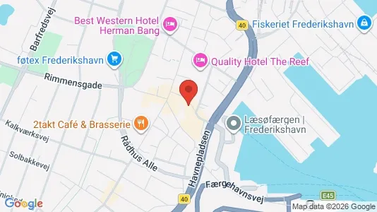 Boligudlejningsejendomme til salg i Frederikshavn - kort over placeringen