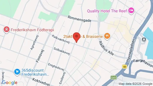 Boligudlejningsejendomme til salg i Frederikshavn - kort over placeringen