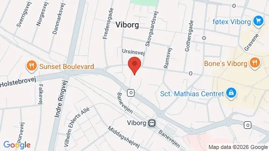 Boligudlejningsejendomme til salg i Viborg - kort over placeringen
