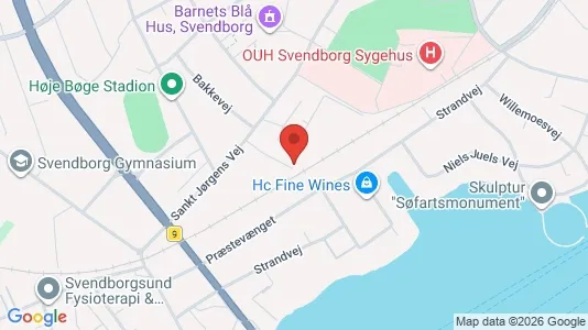 Boligudlejningsejendomme til salg i Svendborg - kort over placeringen