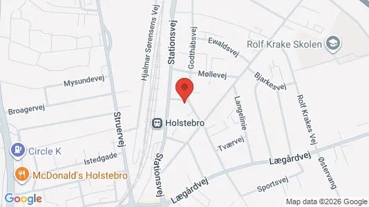 Boligudlejningsejendomme til salg i Holstebro - kort over placeringen