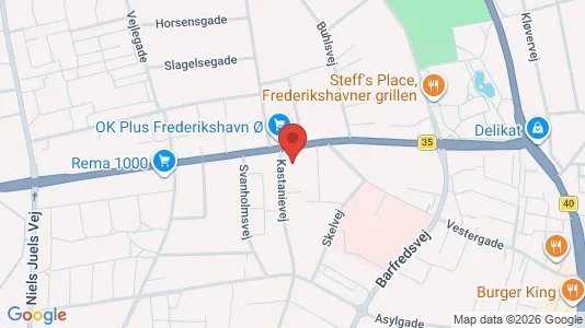 Boligudlejningsejendomme til salg i Frederikshavn - kort over placeringen