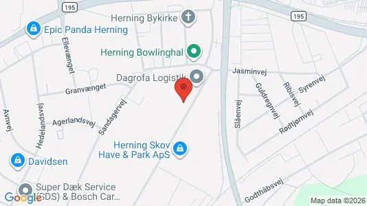 Kontorlokaler til salg i Herning - kort over placeringen