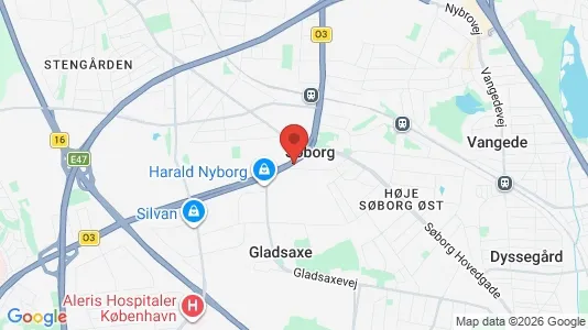 Butikslokaler til salg i Søborg - kort over placeringen