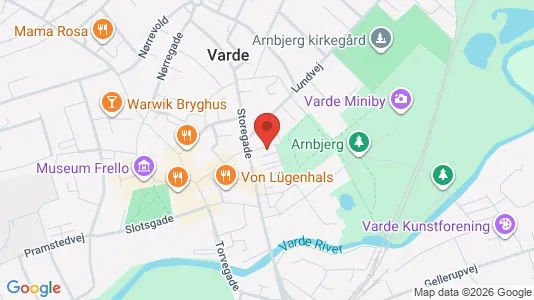 Boligudlejningsejendomme til salg i Varde - kort over placeringen