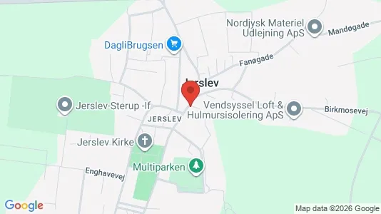 Boligudlejningsejendomme til salg i Jerslev J - kort over placeringen