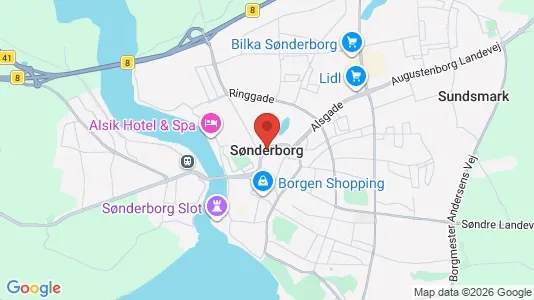 Butikslokaler til salg i Sønderborg - Foto fra Google Street View