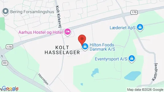 Erhvervsgrunde til salg i Hasselager - Foto fra Google Street View