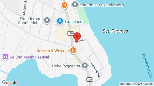 Kontorlokaler til salg i Skanderborg - kort over placeringen