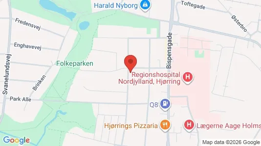 Boligudlejningsejendomme til salg i Hjørring - kort over placeringen