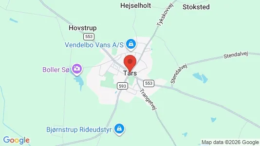 Butikslokaler til salg i Tårs - Foto fra Google Street View