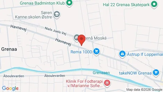 Boligudlejningsejendomme til salg i Grenaa - kort over placeringen