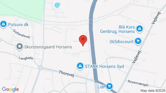 Lagerlokaler til salg i Horsens - kort over placeringen