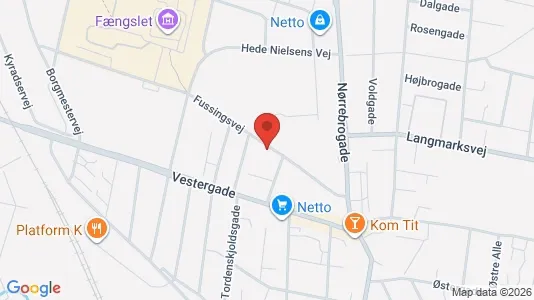 Boligudlejningsejendomme til salg i Horsens - kort over placeringen
