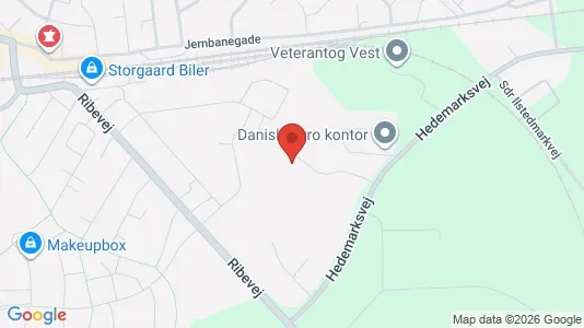 Erhvervsgrunde til salg i Bramming - kort over placeringen