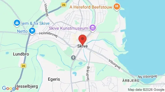 Butikslokaler til salg i Skive - Foto fra Google Street View