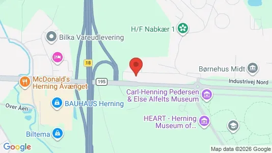 Boligudlejningsejendomme til salg i Herning - kort over placeringen