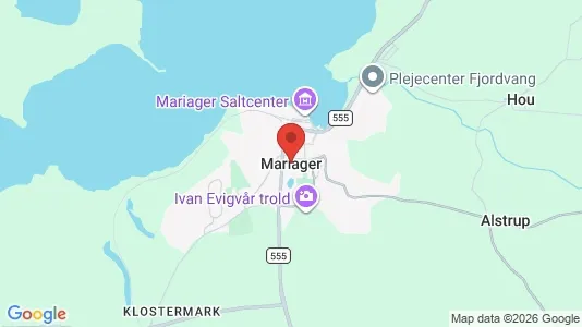 Lagerlokaler til salg i Mariager - kort over placeringen
