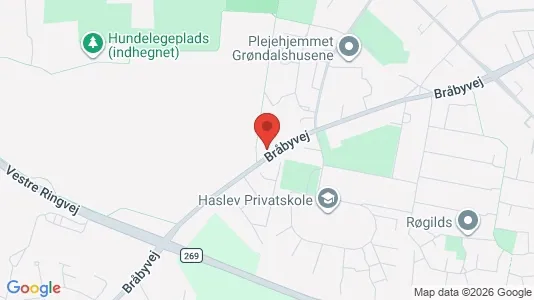 Boligudlejningsejendomme til salg i Haslev - kort over placeringen