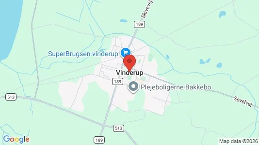 Boligudlejningsejendomme til salg i Vinderup - kort over placeringen