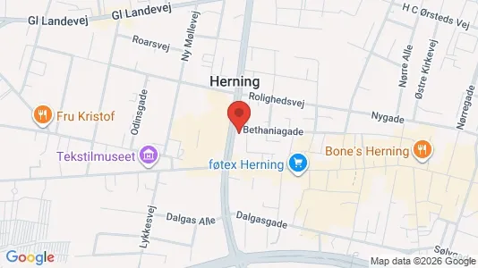 Kontorlokaler til salg i Herning - kort over placeringen