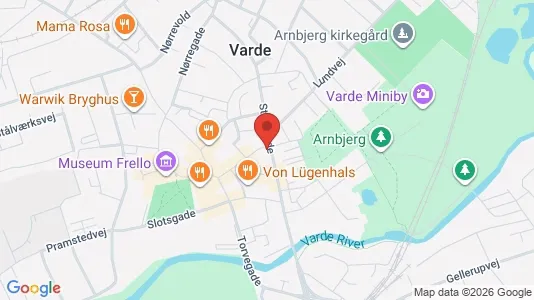 Boligudlejningsejendomme til salg i Varde - kort over placeringen