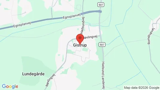 Boligudlejningsejendomme til salg i Gistrup - kort over placeringen