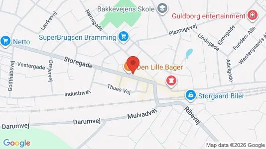 Boligudlejningsejendomme til salg i Bramming - kort over placeringen