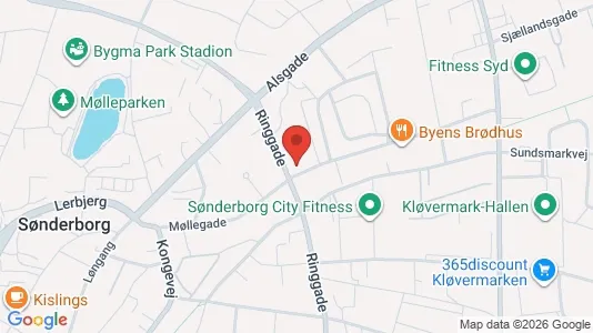 Boligudlejningsejendomme til salg i Sønderborg - kort over placeringen