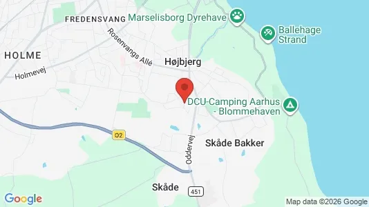 Butikslokaler til salg i Højbjerg - kort over placeringen