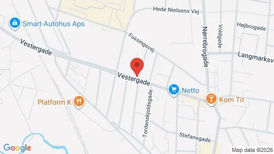 Boligudlejningsejendomme til salg i Horsens - kort over placeringen
