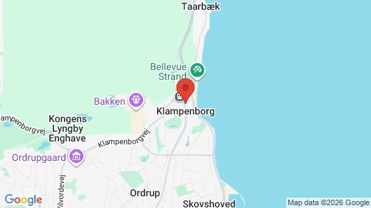 Kontorlokaler til salg i Klampenborg - kort over placeringen