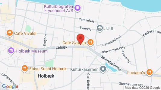 Boligudlejningsejendomme til salg i Holbæk - kort over placeringen
