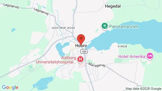 Butikslokaler til salg i Hobro - kort over placeringen
