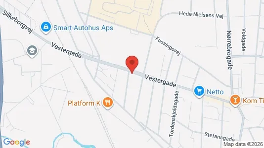 Boligudlejningsejendomme til salg i Horsens - kort over placeringen