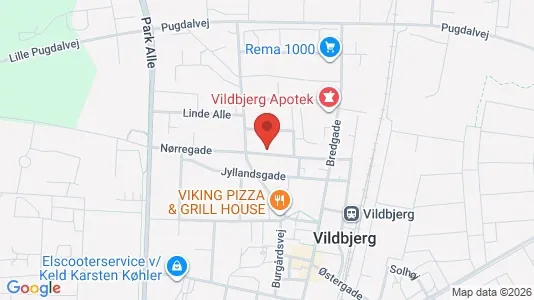 Boligudlejningsejendomme til salg i Vildbjerg - kort over placeringen