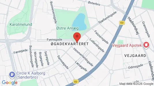 Boligudlejningsejendomme til salg i Aalborg Centrum - kort over placeringen