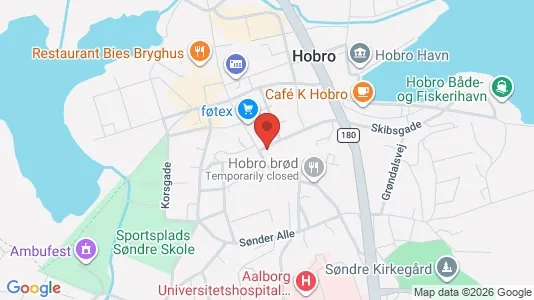 Boligudlejningsejendomme til salg i Hobro - kort over placeringen