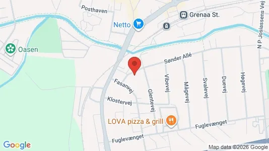 Boligudlejningsejendomme til salg i Grenaa - kort over placeringen