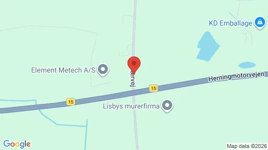 Erhvervsgrunde til salg i Herning - kort over placeringen