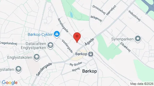 Boligudlejningsejendomme til salg i Børkop - kort over placeringen