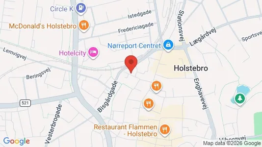 Boligudlejningsejendomme til salg i Holstebro - kort over placeringen