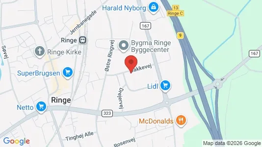 Boligudlejningsejendomme til salg i Ringe - Foto fra Google Street View