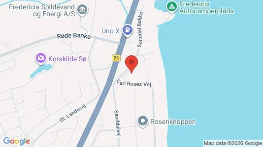 Boligudlejningsejendomme til salg i Fredericia - kort over placeringen